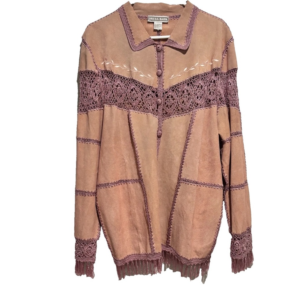 Pink suede vintage jacket! As seen on Alyssa wasko from DONNI!